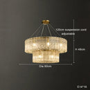 Ljojo Modern Glass Chandelier Lamp Luxury Home Decor Lighting Living Room