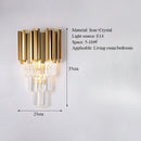 Ljojo Luxury Crystal Wall Lamp for Modern Living Room and Staircase Walls