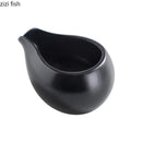 Ljojo Matte Ceramic Gravy Boat Milk Cup Steak Sauce Pot Seasoning Kitchen Tableware