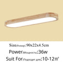 Ljojo Bauhaus Solid Wood Strip LED Ceiling Light Chandelier for Living Room Decor