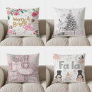 Ljojo Merry & Bright Ballet Girl Pillow Cover for Sofa, Bedroom, Car