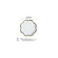 Ljojo Light Luxury Ceramic Dinner Plate for Steaks, Noodles, Fruits, and Dim Sum