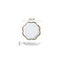 Ljojo Light Luxury Ceramic Dinner Plate for Steaks, Noodles, Fruits, and Dim Sum