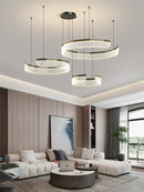 Ljojo Minimalist Circular Chandelier Pendant Lamp for Minimalist Living and Dining Rooms