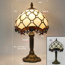 French Table Lamp Stained Glass Red Rose 8 Inches Bedside Reading Light Ljojo
