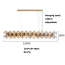 Dimmable LED Crystal Chandelier Hanging Lamp Linear Round Square For Dining Room by Ljojo.