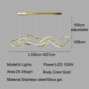 Ljojo LED Pendant Light Stainless Steel Modern Chandelier for Dining Kitchen Island