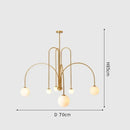 Ljojo Geometric Chandelier Glass Pendant Light - Modern Ceiling Suspension Lamp for Living Dining Room