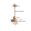 Yellow Travertine Stone Pendant Light LED Hanging Lamp for Kitchen Island by Ljojo