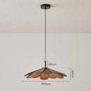Ljojo LED Walnut Pendant Light Chandelier for Bedroom and Study Room Home Decor