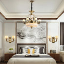 Ljojo Luxury All Copper Jade Chandelier for Living Room Restaurant Villa Hall