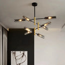 Modern Minimalist Art LED Pendant Light Guns Line Glass Chandeliers by Ljojo