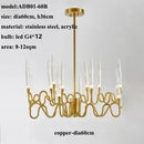 Ljojo Luxe Crystal Chandelier: Elegant Nordic Office & Living Room Pendant Lamp
