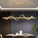 Modern Gold LED Pendant Lamp with Remote Control for Dining Room Kitchen - Ljojo
