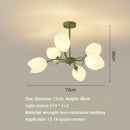 Modern Nordic Cream Chandelier Pendant Light for Living Room Bedroom by Ljojo