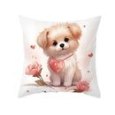 Cute Pet Dog Print Cushion Cover for Sofa by Ljojo