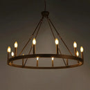 Ljojo American Industrial Style LED Pendant Light Modern Retro Candles Chandelier