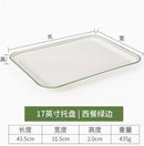 Ljojo Melamine Rectangular Tray Set for Serving Meals, Cakes, and Bread