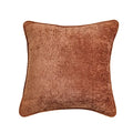 Brown Chenille Cushion Cover 18x18Inch by Ljojo - Luxe Pillowcase for Home Decor