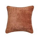 Brown Chenille Cushion Cover 18x18Inch by Ljojo - Luxe Pillowcase for Home Decor