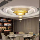 Ljojo American Circular Villa Metal LED Pendant Light Luxury Vintage Chandelier