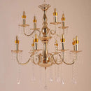 French Gold Iron Art Pendant Lantern Pavilion Wedding Props Ljojo