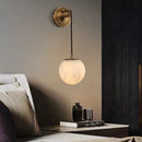 Ljojo Marble Ball Wall Light, Copper Finish, G9 Bulb, 12/15cm, Home Decor Sconce