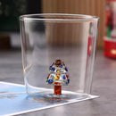 Ljojo 3D Christmas Theme Glass Mug Cup - 300ml - Creative Gift for Girls, Kids, Lovers