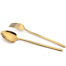 Ljojo 24-Piece Black Stainless Steel Christmas Dinnerware Set