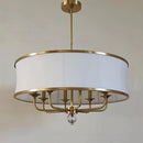 American Fabric E14 Led Chandelier Living Room Nordic Rod Hanging Lamp Gold Suspend - Ljojo