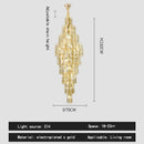 Ljojo Luxury Crystal Chandelier for Villa Living Room and Spiral Staircase