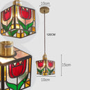 Ceiling Chandeliers Modern Tiffany Glass Pendant Light for Bedroom Kitchen - Ljojo