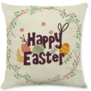 Easter Rabbit Eggs Design Linen Pillowcase - Ljojo Brings Spring Joy