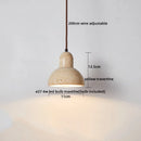 Ljojo LED Hanging Lamp: Japanese Style Yellow Travertine Pendant Lights for Home Decor