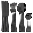 Ljojo 16-Piece Stainless Steel Western Dinnerware Cutlery Set