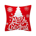 Ljojo Merry Christmas Print Sofa Cushion Decoration Pillowcase
