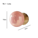 LED Pink Bubbles Glass Chandelier Modern Design Lighting Fixture for Villa Foyer Living Room by Ljojo