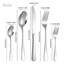 Ljojo 30-Piece Stainless Steel Tableware Set for Hotel and Dining