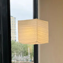 Wabi Sabi Square Rice Paper Pendant Light Chandelier Fixture by Ljojo for Home Decor