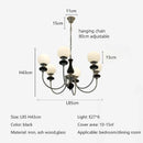 Ljojo Retro Medieval Chandelier American Vintage Rustic Pendant Light Fixture