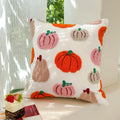 Embroidered Halloween Pillowcase Cojines Orange Pumpkin Spider Web Pillowcases