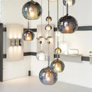Ljojo Glass Chandelier Pendant Light for Living Dining Room Kitchen - Modern Ceiling Hanging Lamp