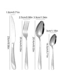 Ljojo 16-Piece Stainless Steel Cutlery Set - Knife Fork Spoon