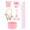Ljojo 10pcs Tumbler Accessories Set: Straw, Cover, Cap, Boot, Stopper, Keychain, Sticker