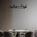 LED Chandelier Metal Suspension Light Fixtures Minimalist Dropshipping for Dining Kitchen Bedroom LED by Ljojo