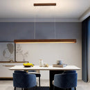 Ljojo Minimalist Wooden LED Chandelier Pendant Light for Dining Room & Home Decor