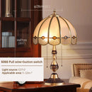 Ljojo Luxury Glass Copper LED Table Lamp for Home Living Room