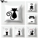 Cute Cat Cushion Cover 45x45cm - Ljojo Home Decor Pillowcases