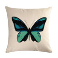 Butterfly Cotton Linen Throw Pillow Cover for Home & Car Decor - Ljojo