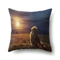 Lion Pattern Polyester Cushion Cover by Ljojo - Home decoration Pillow Cover